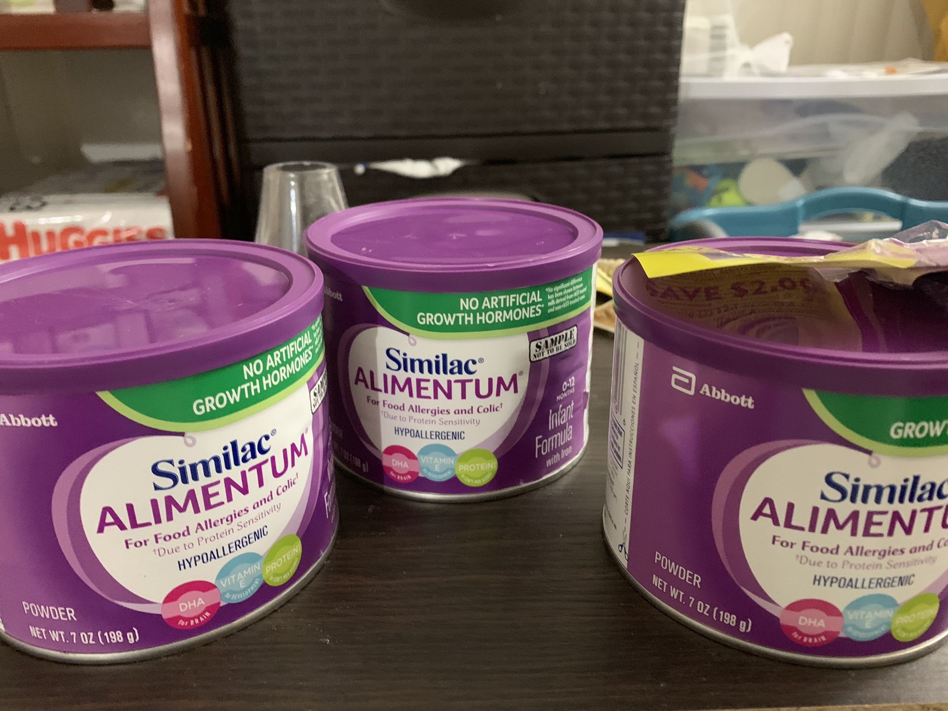 3 Similac alimentum 7 oz can