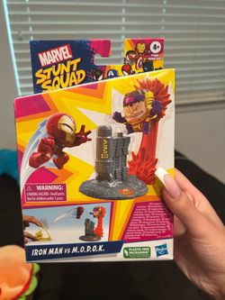 Marvel Hasbro MARVEL Stunt Squad IRON MAN VS M.O.D.O.K. Mini Figure Set (Sealed, 2023)
