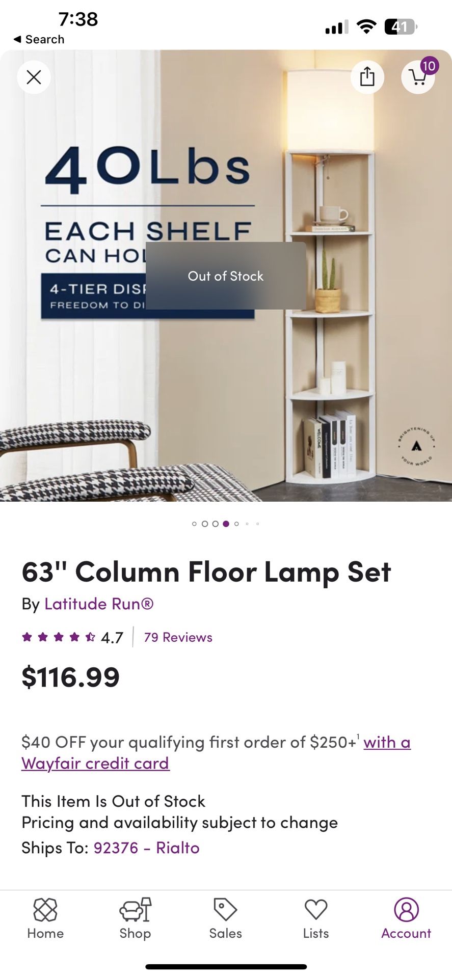 Corner Light Shelf