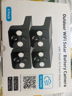 Kit de 4 Cámaras de Seguridad WiFi Solar para Exterior – Nuevas