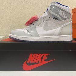 Jordan 1 Retro High Zoom White Racer Blue Size 10.5