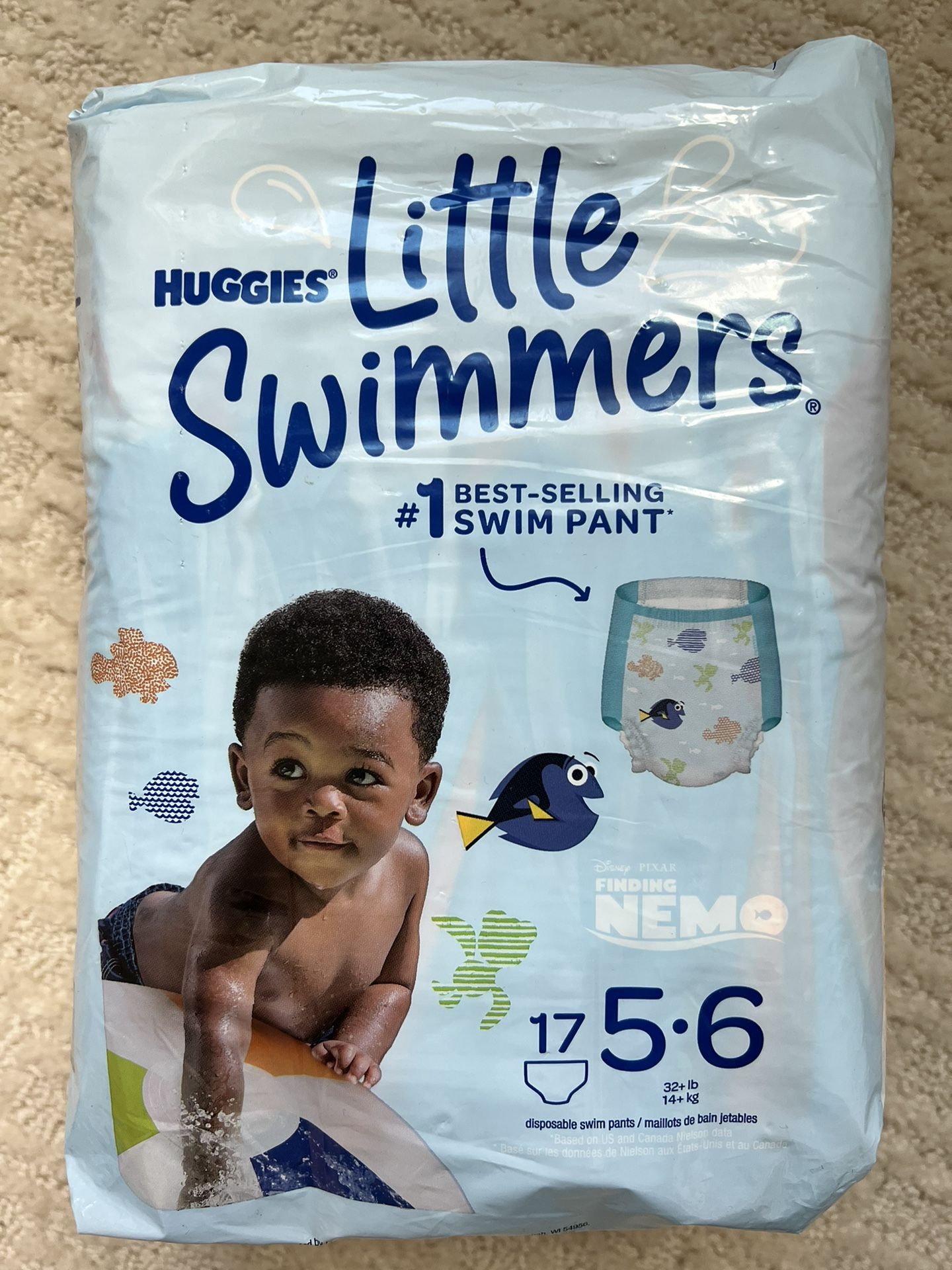 Swim Pant. Huggies. Size 5-6. New