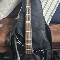 Squier Troy Sanders Silverburst Jaguar Bass
