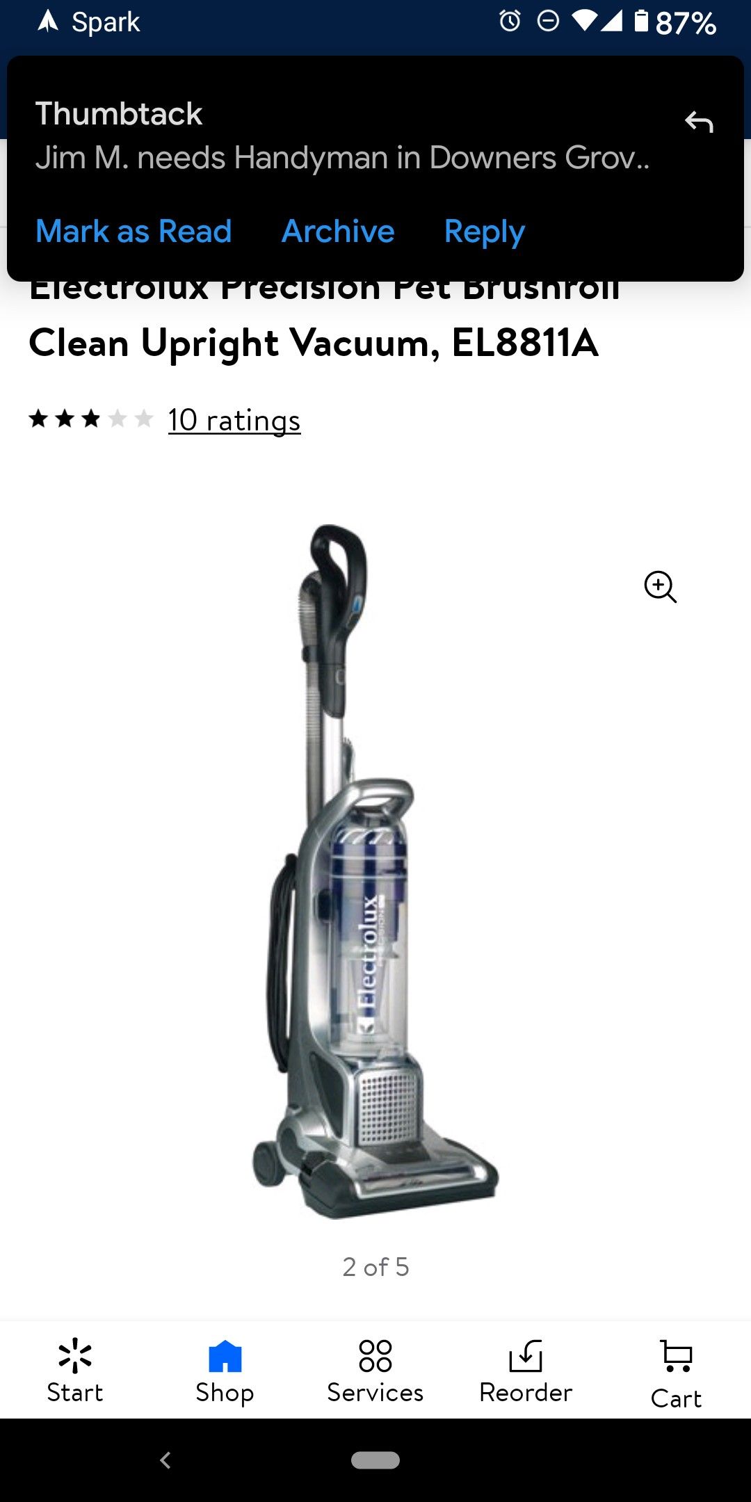 Electrolux EL8811A Precision Brushroll Clean PET Upright Vacuum