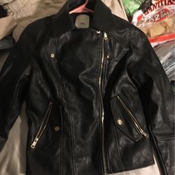 River Island Size 8 Leather Jacket 