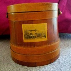 Antique Firkin Wooden Bucket