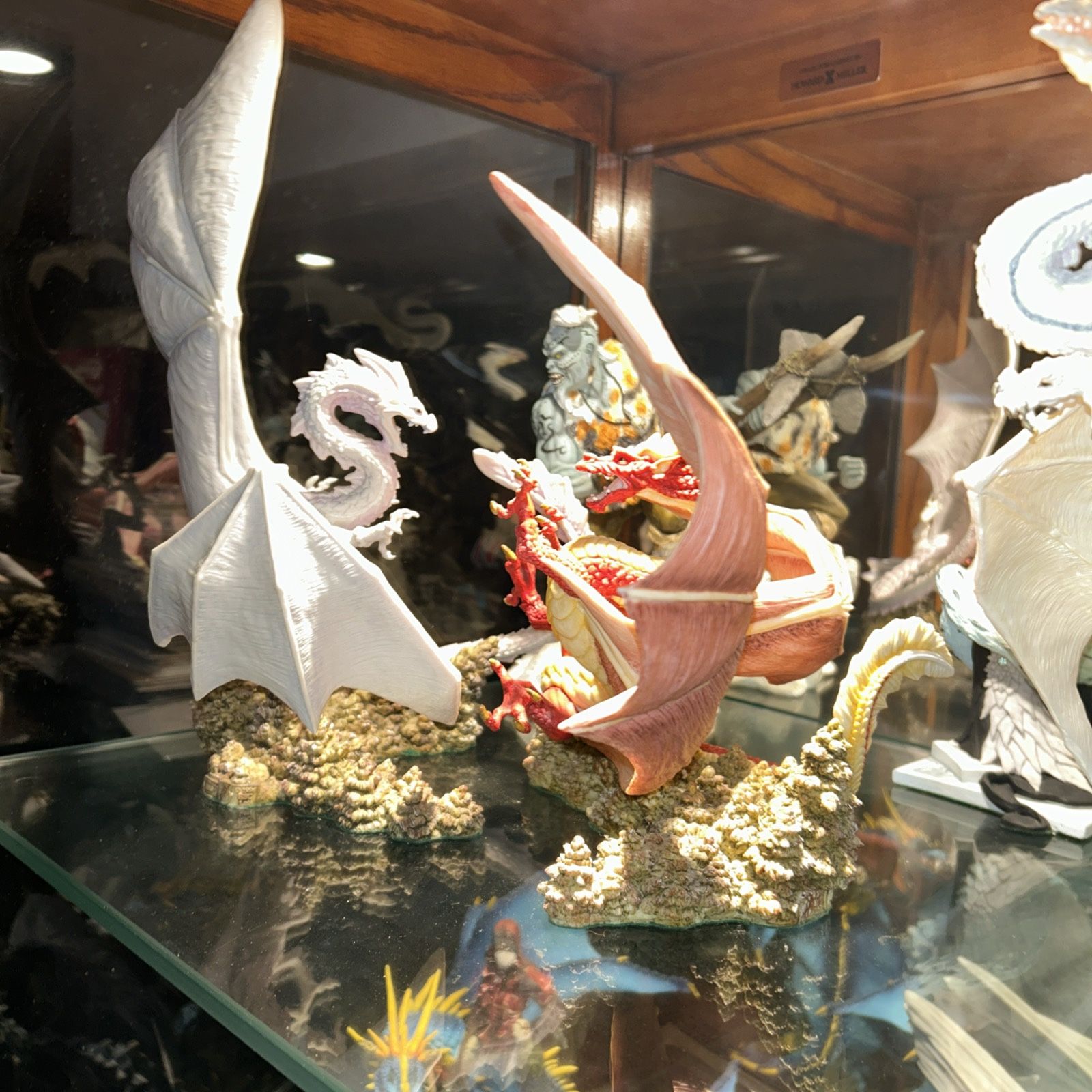 Enchantica Dragon Duel Two Piece Statue Set Rare!
