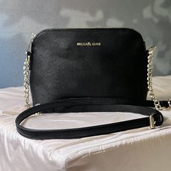 Michael Kors Crossbody Messenger Bag Black Leather