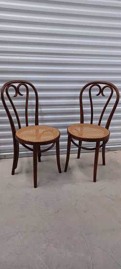 2 MID CENTURY BENTWOOD PARLOR CHAIRS rare Find
