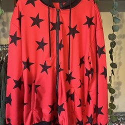 red star zipup hoodie 