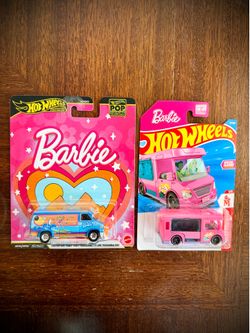 Hot Wheels Lot of 2 Barbie Pop Culture / Basic