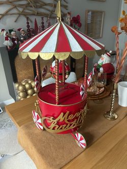 holiday carousel decoration for Christmas $45