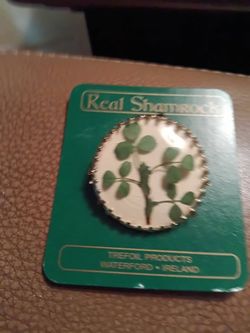Real Shamrock Pin -Never Used