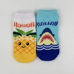 Hawaiian Socks/ Baby Socks/ Tropical Themed Socks/ Cute Socks / One Size / Two Pairs