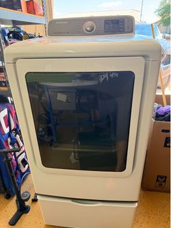 Samsung Washer and Electric Dryer and Pedestal