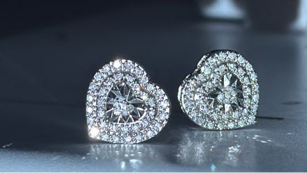 White diamond earrings