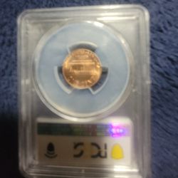 1970-s Pcgs Ms65rd Large Date Penny Floating Roof