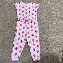 Toddler Girl Valentine Romper, Size 3T