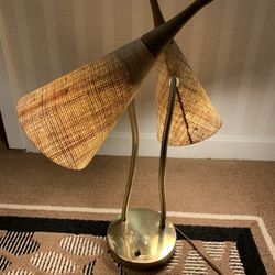 Mid-Century Modern Two Lights Fiberglass Lamp, 1960s