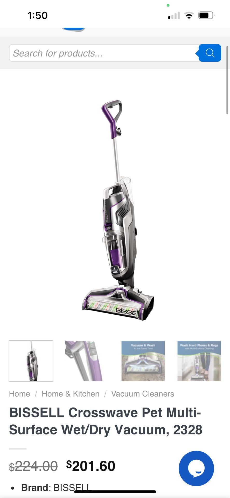 Bissell Crosswave Pet Vacuum/Mop