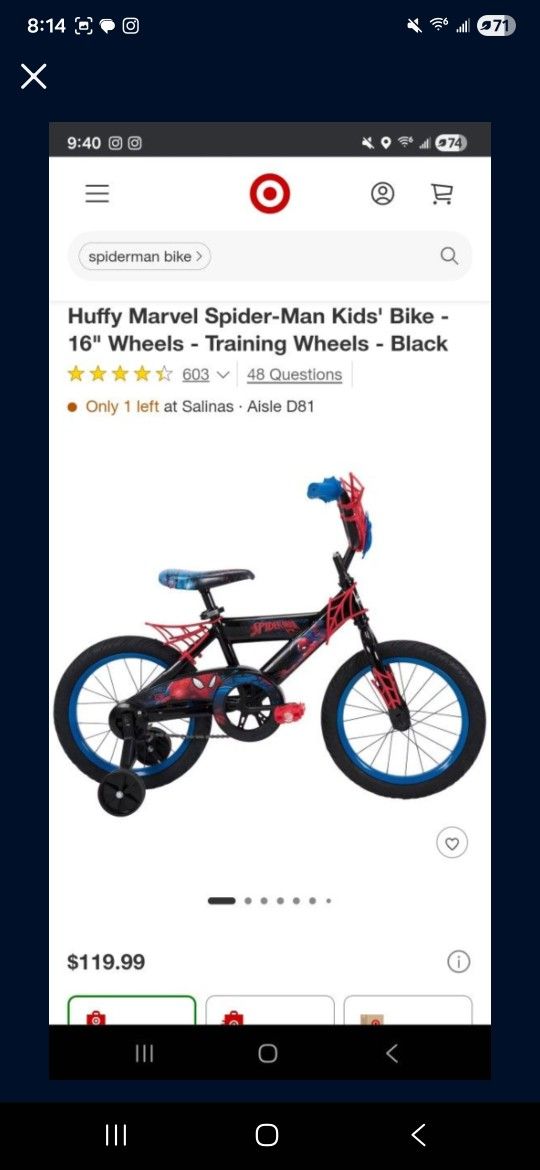 Spiderman Bike