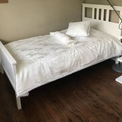 IKEA HEMNES Bed frame, white stain, Twin 