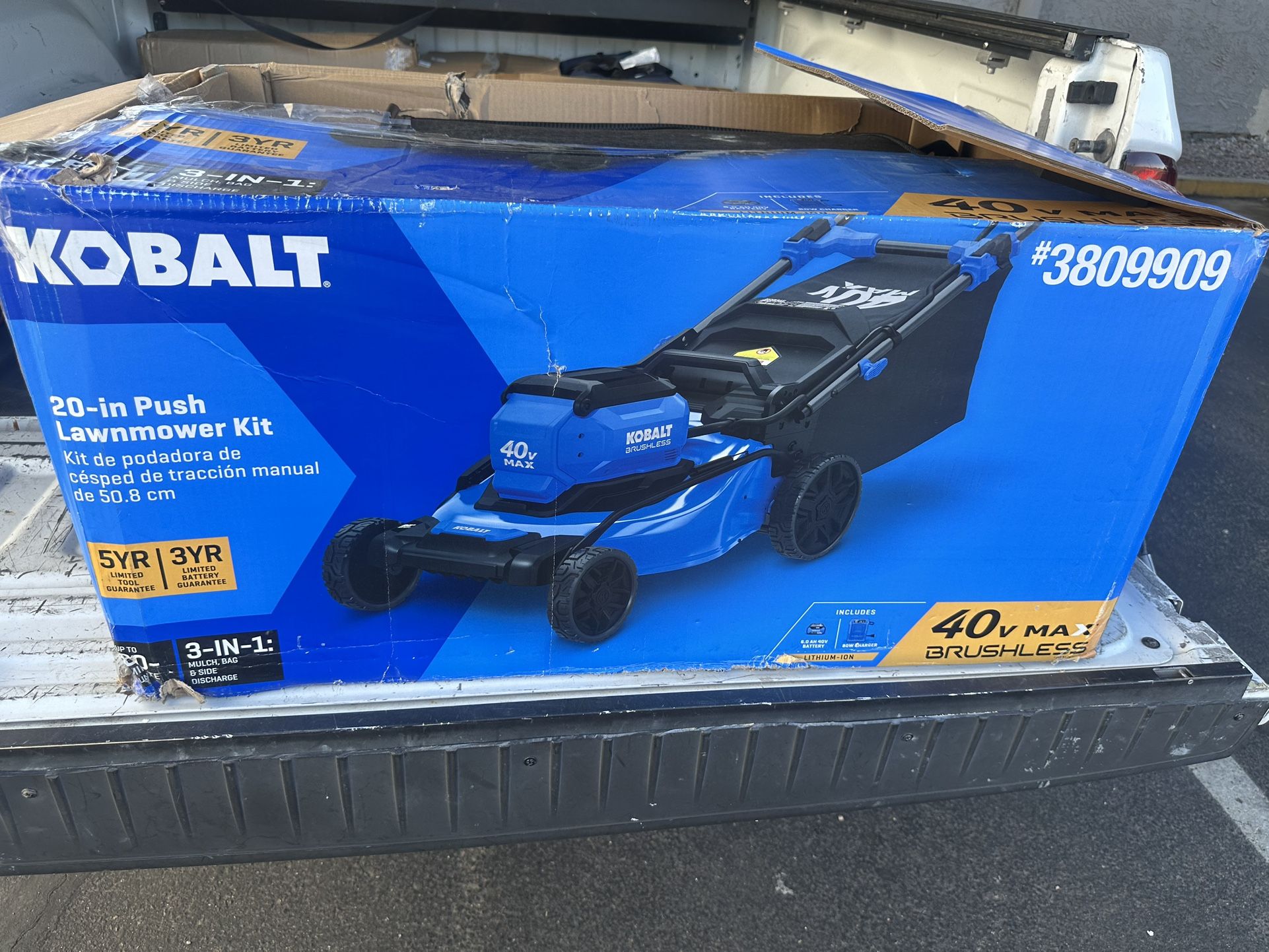 Kobalt 40-Volt Brushless Lithium Ion 20-in Cordless Electric Lawn Mower (Battery Included)
