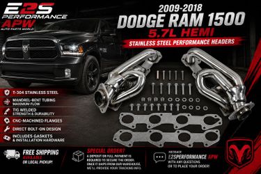 2009-2018 Dodge Ram 1500 5.7L HEMI Stainless Steel Performance Headers