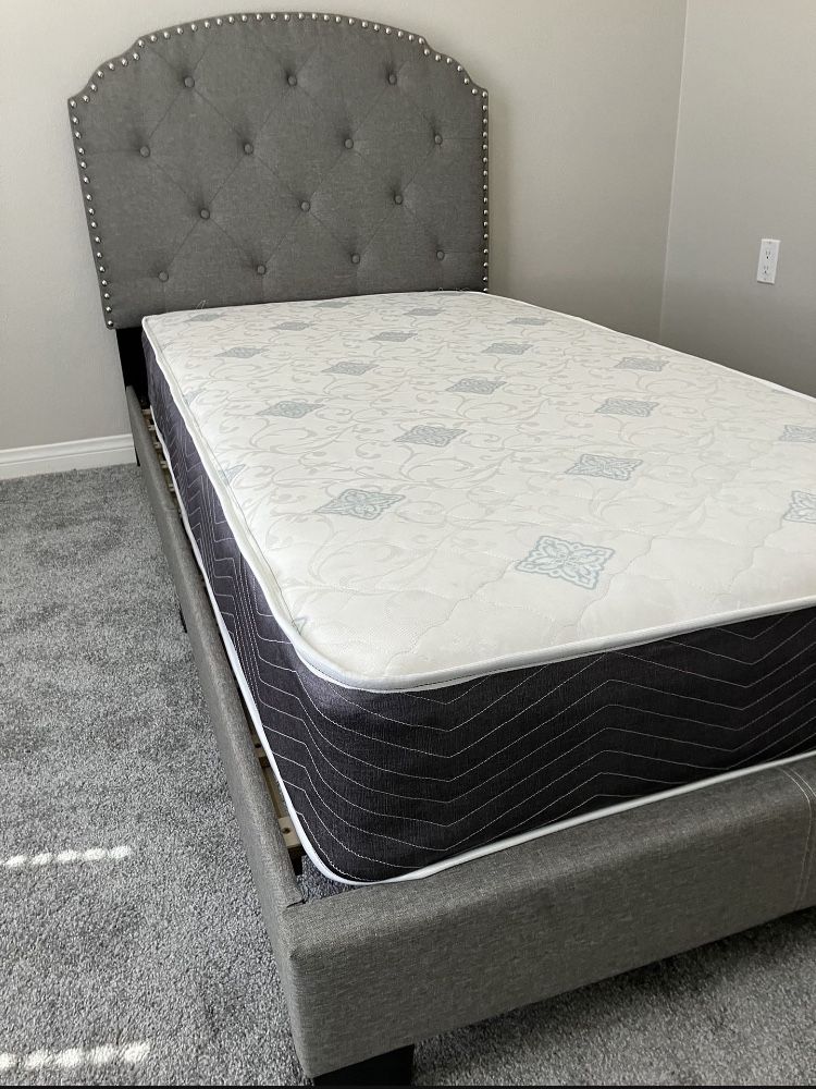Twin Size Bed Frame With Mattress 