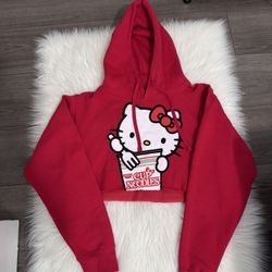Women’s Cropped Hello Kitty Hoodie