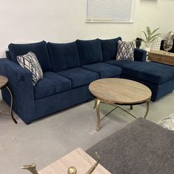 Blue Sectional With Ottoman ‼️financing Available ‼️