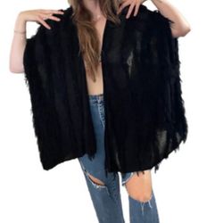 New tags chaser designer black shawl kimono jacket one size