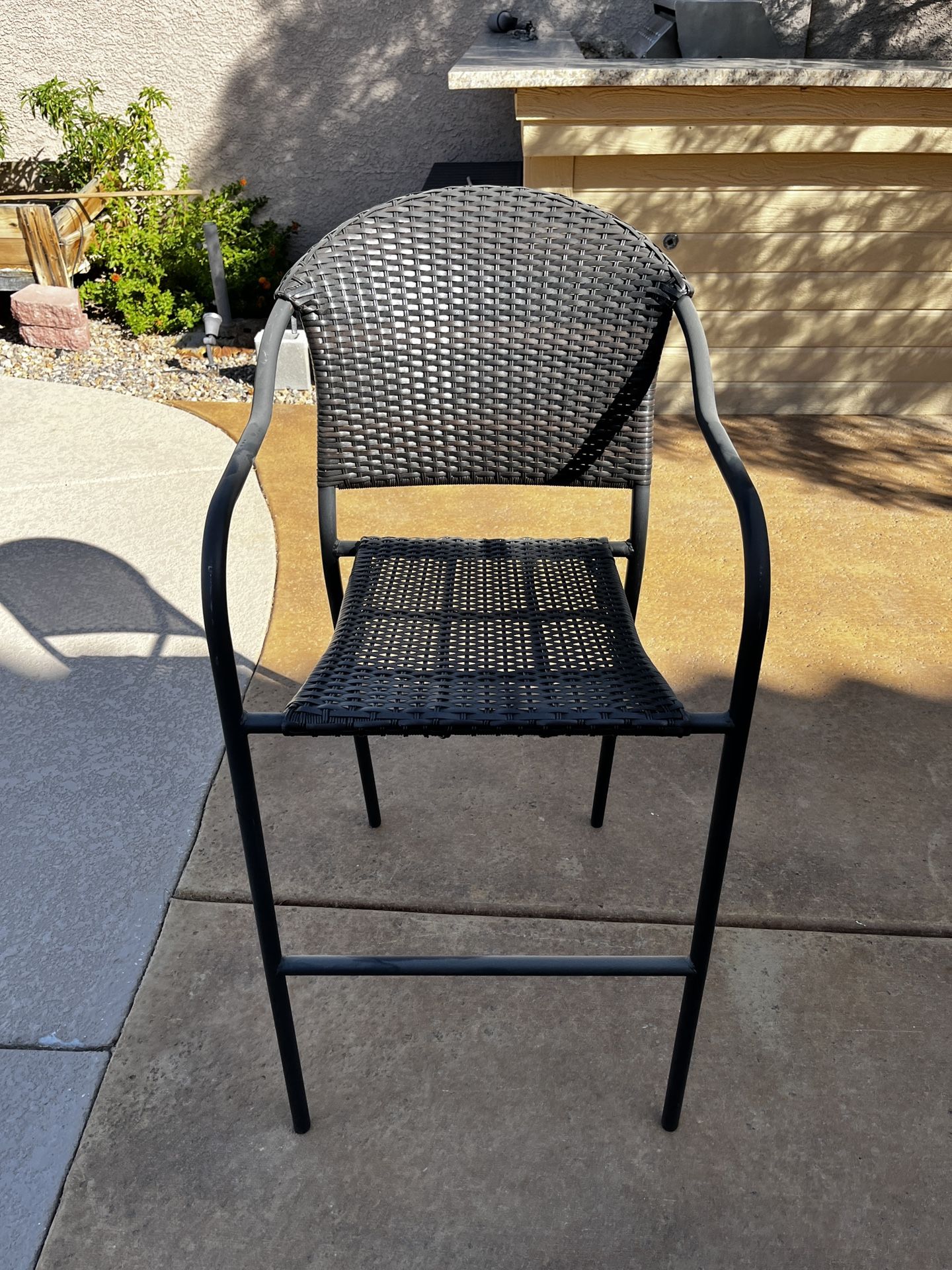 Bar Height Wicker Chairs