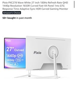 Pixio PXC278 Wave White 27" Curved Gaming Monitor