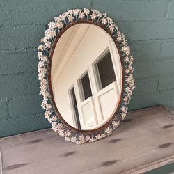 Rustic Flower Mirror
