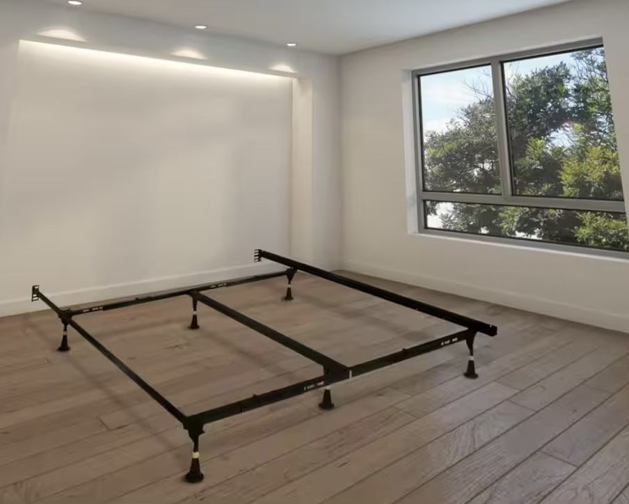 Metal Bed Frame Adjustable To Queen/King/Cal King Size Holds Up To 2000 lb. Distributed Weight 70” L. Delivery Available