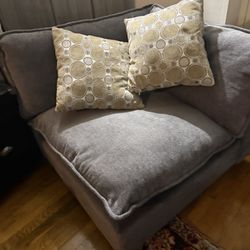 Gray Corner Accent Chair From Modular Sofa