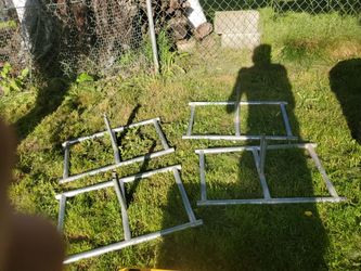 Portable fence panel feet