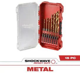 SHOCKWAVE Impact Duty Titanium Drill Bit Set (15-Piece