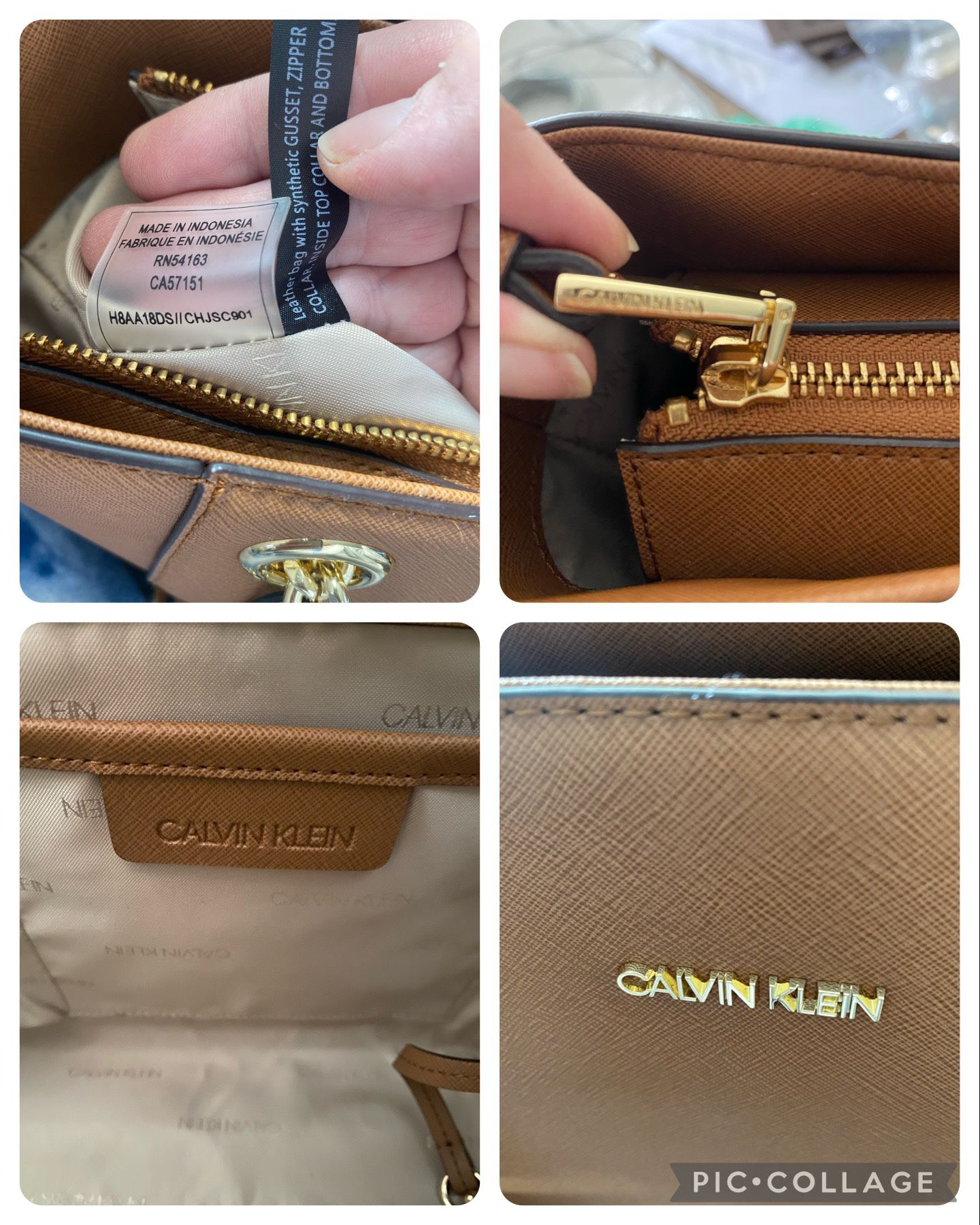 Calvin Klein, Bags, Nwt Calvin Klein Gold Hardware Hayden Ck Logo Bag