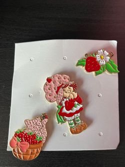 New Set of 3 Strawberry Shortcake Pins