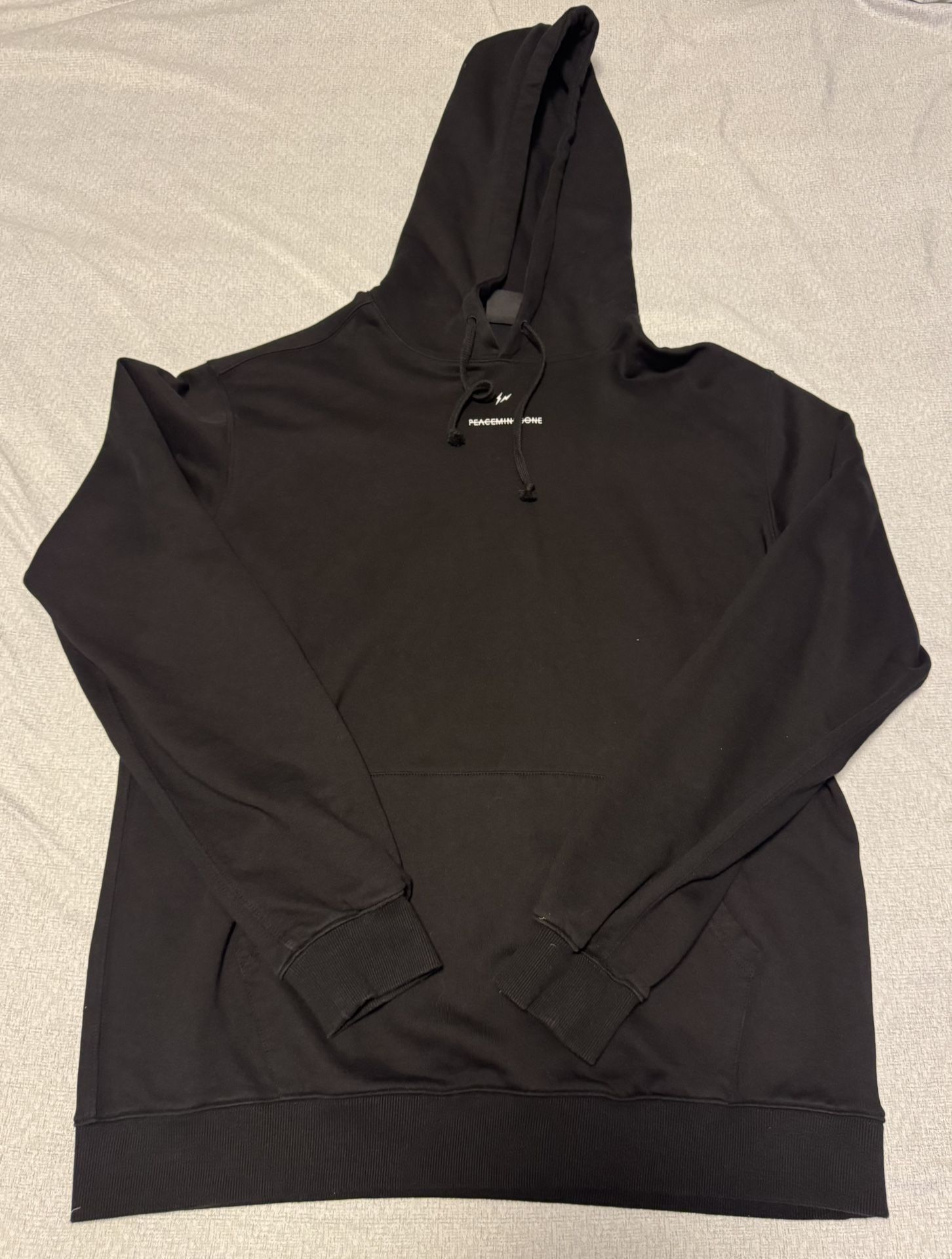 Peaceminusone Size Large x Fragment Design Sunflower Hoodie Sweatshirt Men Black
