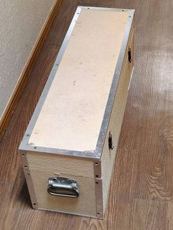 34×10 Wooden Vintage Narrow Storage Case Trunk Vinyl Exterior