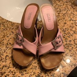 Pink And Brown Heels