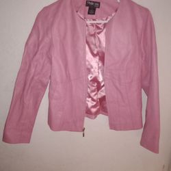 Style And Company Pink Leather Jacket