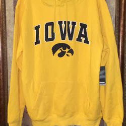 Iowa Hawkeyes Colosseum Arch & Logo 3.0 Pullover Hoodie - Gold