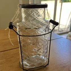 10 Inches Glass Bottle Decor Vintage Charm