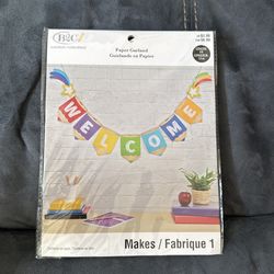 New 8 Foot Welcome Pencil Paper Garland