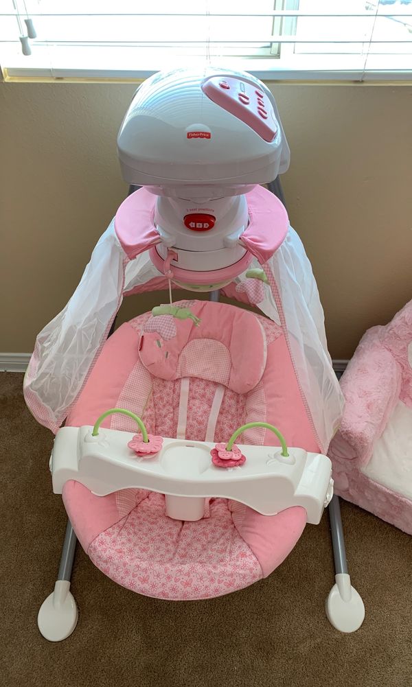 Butterfly Sparkle Papasan Cradle Swing Parts Decoration Chairs