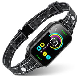 Bark Collar, Dog Bark Collar for Large Medium Small Dogs,Smart Bark Collar,Rechargeable Anti Barking Training Collar with 8 Adjustable Sensitivity,Bar